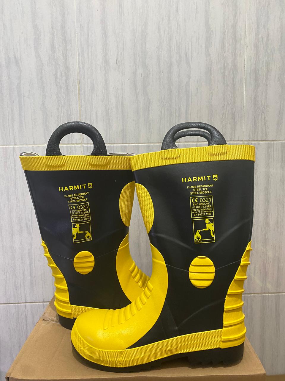 SEPATU BOOT PEMADAM KEBAKARAN HARMIT/SEPATU BOOT/SEPATU BOOT ANTI API/SEPATU TAHAN API/SEPATU PEMADAM KEBAKARAN/SEPATU DAMKAR/SEPATU BOOT HARMIT - Gambar 6